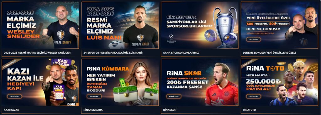 rinabet bonusları
